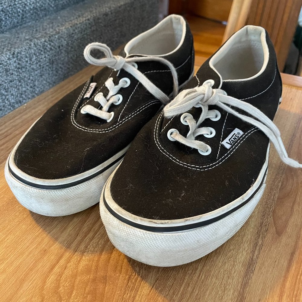 Vans | Black Platform Sneakers | Size 8
